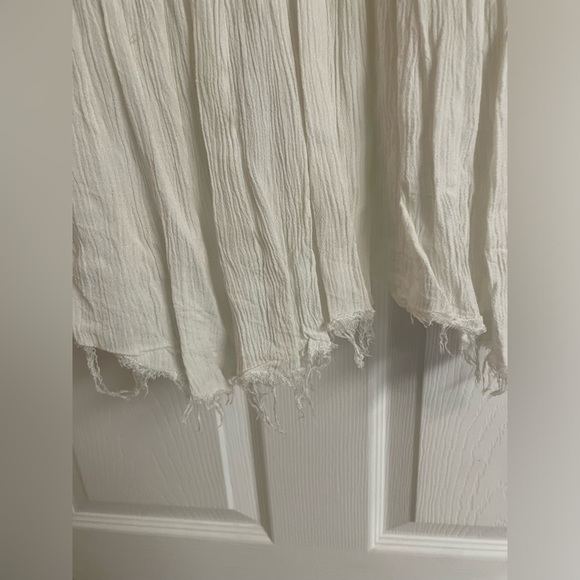 TALORI white crochet frayed style gauze camisole tank top - Picture 4 of 12